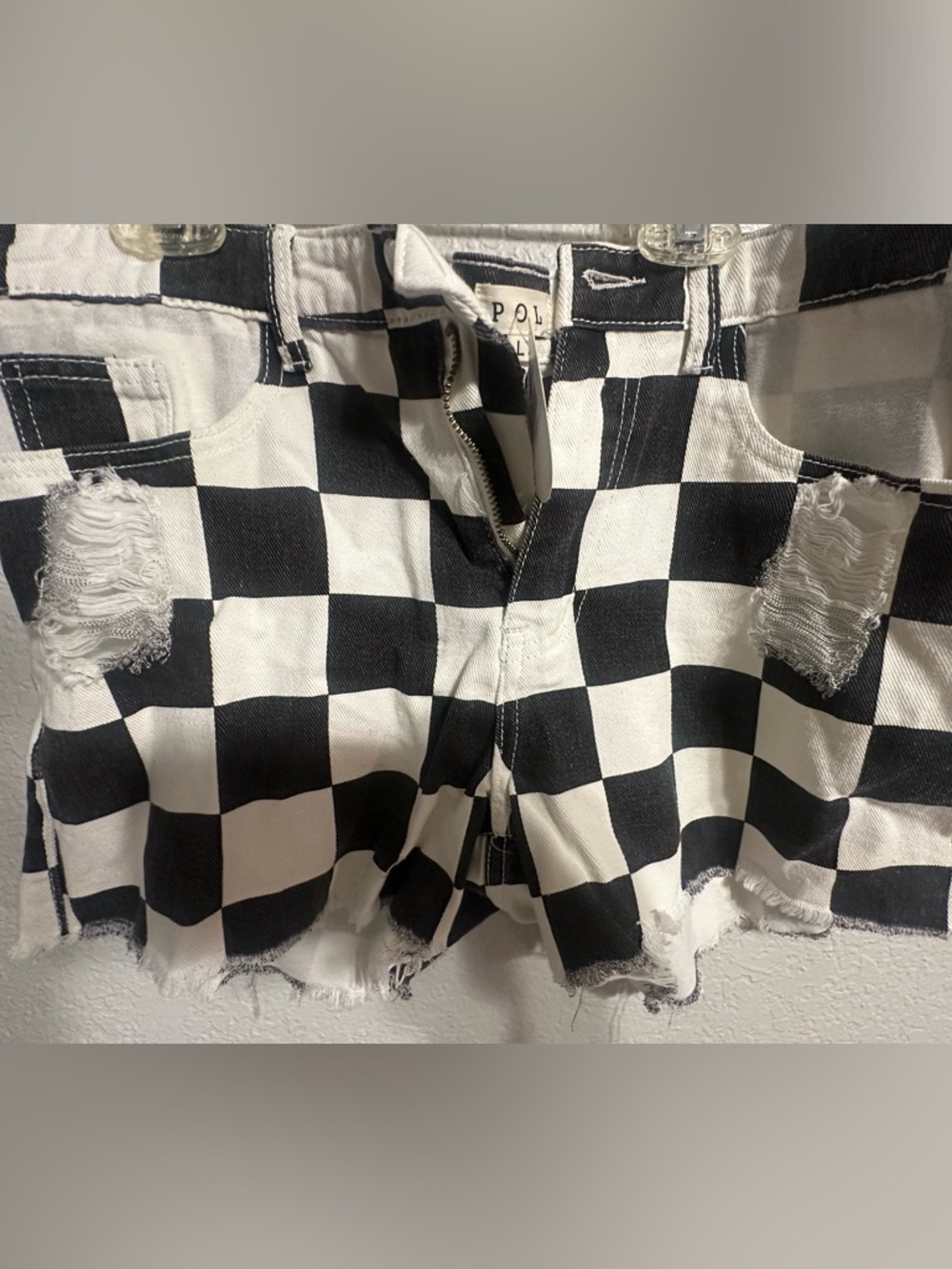 Urban hippie checkered shorts